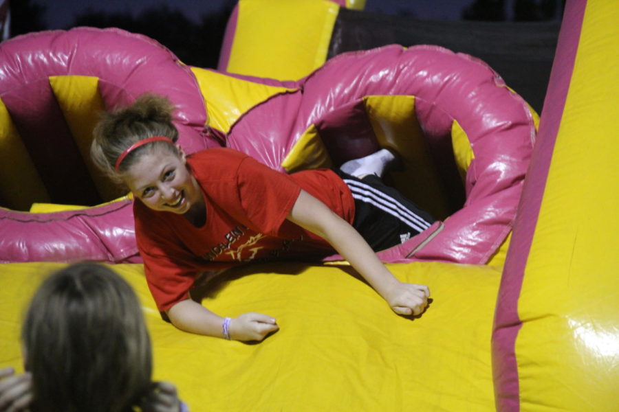 An MHS student enjoys herself at the back to school bash that MHS held on Aug. 17.