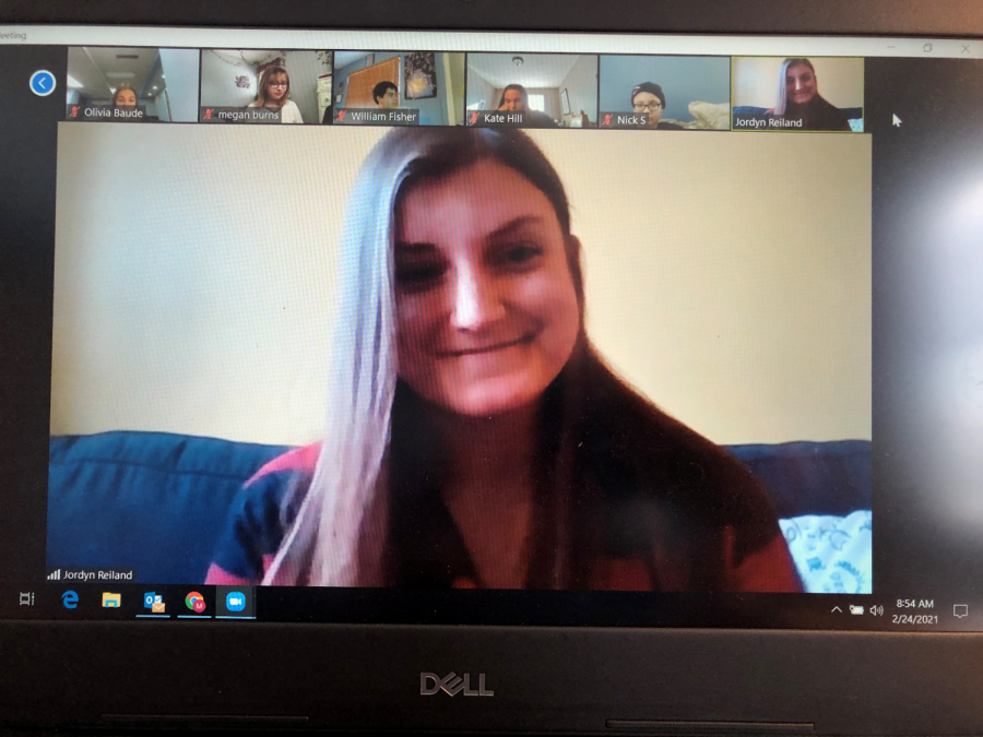 Jordyn Reiland, from the MHS class of 2011, joined a Zoom call with The Mustang journalism staff as a guest speaker on Feb. 24. She gave her honest perspective about being a professional journalist. She said, “I have to learn as I go.”