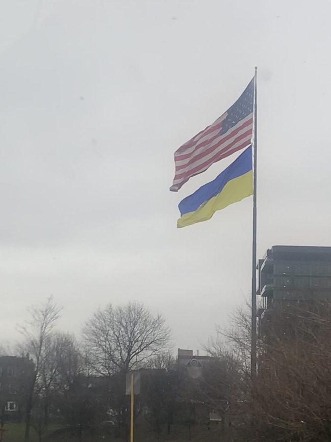 Throughout+the+Chicagoland+area%2C+organizations+have+been+flying+the+Ukrainian+flag+below+the+American+flag.+Globally+and+online%2C+people+have+been+displaying+the+blue+and+yellow+colors+of+the+Ukrainian+flag+to+show+support+for+this+country+during+the+Russian+invasion+of+Ukraine.+Anastasiya+Bakun%2C+a+college+student+at+the+University+of+Illinois+in+Chicago+with+Ukrainian+heritage%2C+commented+on+the+national+anthem+of+the+country.+%E2%80%9CIf+you+translate+our+national+anthem%2C+it+will+give+you+chills%2C%E2%80%9D+she+said.+For+example%2C+the+opening+line+of+the+anthem+states%2C+%E2%80%9CUkraine+is+not+yet+dead%2C+nor+is+glory%2C+nor+is+freedom.%E2%80%9D+Another+line+in+the+anthem+states%2C+%E2%80%9CLike+the+few+before+the+sun%2C+our+enemies+will+fade.%E2%80%9D