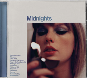 Picture of Taylor Swift’s Midnights Moonstone Blue Edition album cover found at her website: https://www.taylorswift.com/.